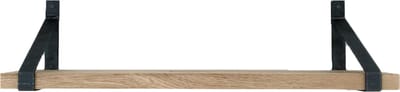 GoudmetHout® Wandplank Industrieel - 40 x 25 cm Muurplank - Eiken Hout - Decoratie Wandrek & Boekenrek - Hangplank Keuken - Wall Shelf + 2 Plankdragers van Ruw Staal