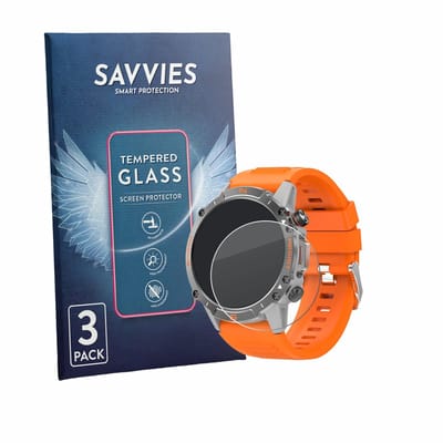 Savvies - Glas Screenprotector voor WalkerFit M6 Ultra 1.43" - Gehard Beschermglas 9H 3 Stuks