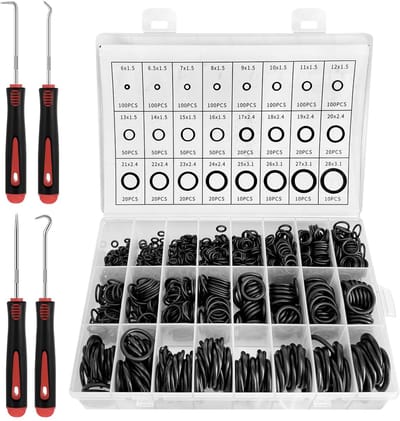 Inovra- O-ringen Assortiment Kit 1200 Stuks - O-ringen Set - Afdichtingsringen - Rubber Ringen - Voor Automotive/Sanitair - Inclusief Gereedschap