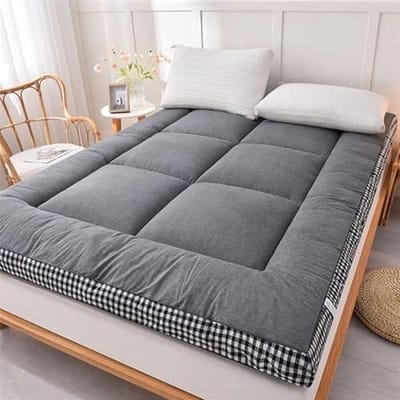 Opvouwbare Matras - Futon Matras Slaapmat - Comfortabel Slapen - Ademend Grijs Ontwerp - 120 x 200 cm - Grijs