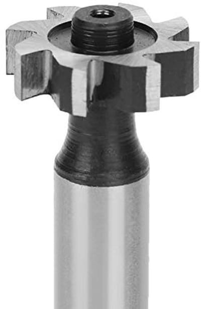 T-gleuffrees, 5x19x10mm T-gleufboor, Woodruff Sleutelzittingfrees, Halfronde Spiebaan met Rechte Schacht, HSS-snelstaal, Woodruff Keyseat-frezen