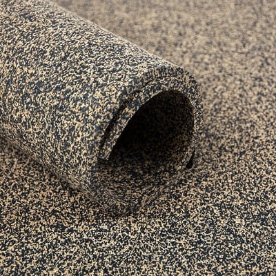 Rubbermagazijn - Rubberkurk ondervloer - 5mm dik - 1 meter breed - 5 meter lang - Trillingsdemping & Geluidsisolatie - Rol van 5m²