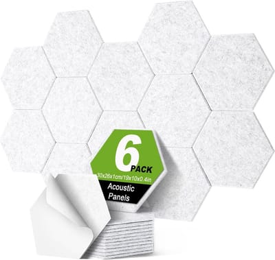 Akoestische Panelen Set van 6 Stuks - Geluidsdemping en Isolatie voor Studio en Kantoor