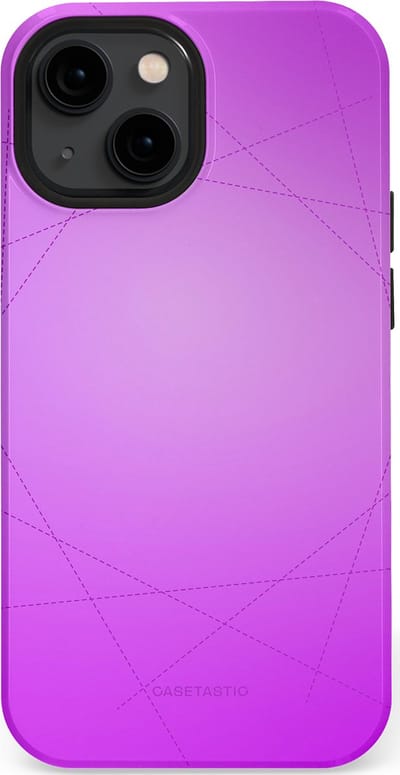 Casetastic Hoesje Geschikt voor Apple iPhone 13 Mini Magsafe - Stijlvolle Beschermende Duo-layer Case - Emily in het paars