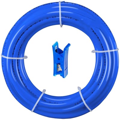 Dailygoods- Koelkastslang 10 Meter - Voedselveilige Slang - Waterfilter Slang - Lekvrij - Snelle Installatie - Blauwe Slangsnijder - Waterslang