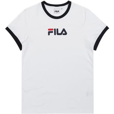 FILA Letter Logo Bedrukt Ronde Hals Korte Mouw T-shirt Dames T-shirt Wit FS2RSD2151F-OWH S white