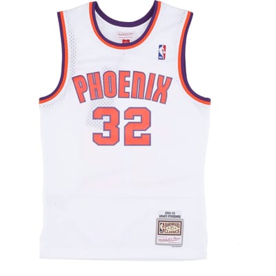 Basketbaltanktop voor heren Nba Alternate Jersey Hardwood Classics No 32 Amar'e Stoudemire 2002-03 Phosun Wit/originele teamkleuren