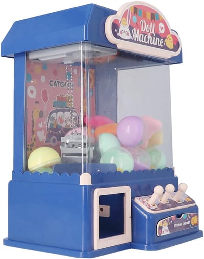 Poppengrijper Speelgoed - Grijpmachine Muziek - Feestjes Spelletjes - Verbetert Vaardigheden - 31x24x19 cm - Blauw