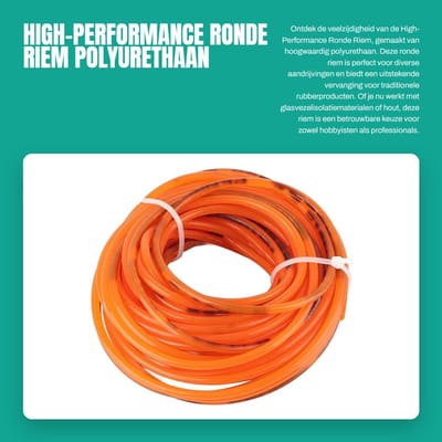 Dailygoods- Ronde Riem - Polyurethaan Riem - Transmissieriem - Aandrijving - 3mm x 10m - Geschikt voor meerassige transmissie