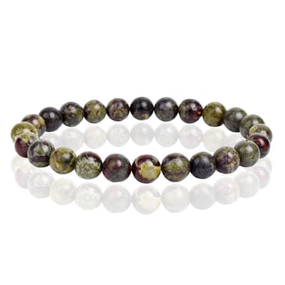 Natuursteen Armband met 8mm Kralen Memphis - Dragon Bloodstone