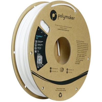 Polymaker PC02004 Polymax Tough Filament PC (polycarbonaat) Hoge stijfheid, Hittebestendig, Slagvast 2.85 mm 750 g Wit 1 stuk(s)