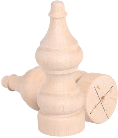Houten Pilaren - Decoratieve Zuilen - Huis Decoratie - Romeinse Stijl Houtsnijwerk - 103 cm Hoog - Ongeverfd