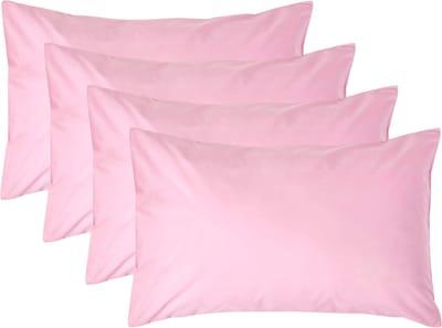 Homescapes Kussensloop 50x75 cm Set van 4 – Roze – 100% Egyptisch Perkal Katoen – 200 TC