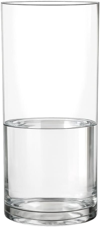 Home & Styling Bloemenvaas - Cilinder vorm - transparant - glas - 19 x 40 cm - rechte cilinder - boeketten - sierrtakken