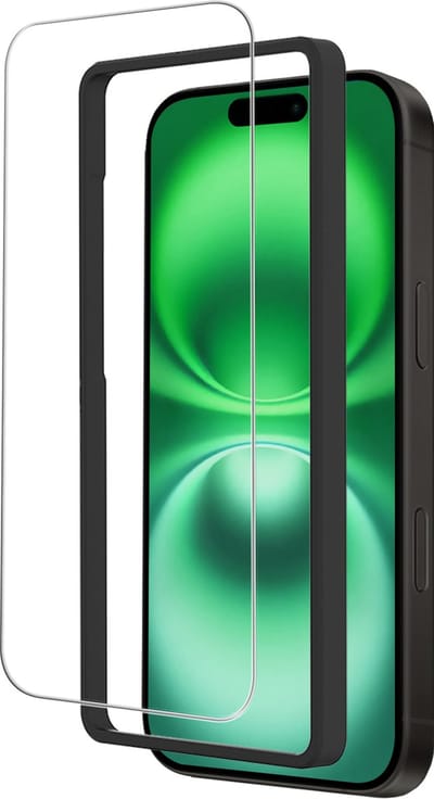 Screenprotector Geschikt voor Apple iPhone 16 - Met Installatie Frame - Beschermglas - Gehard Glas - Tempered Glass - Screen Protector