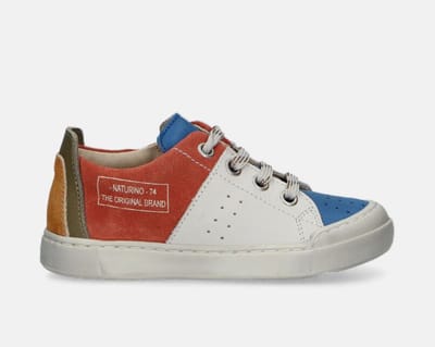 Naturino - Trajan Zip - Mt 29 - veter/rits bumper lederen sneakers - blauw/beige