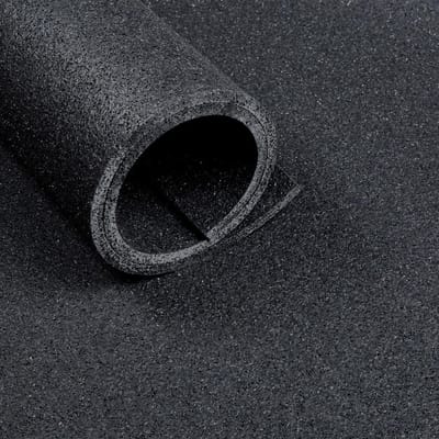 IVOL Sportvloer - Rol van 10 m² - Dikte 10 mm - Asfaltlook zwart - 10m x 1m