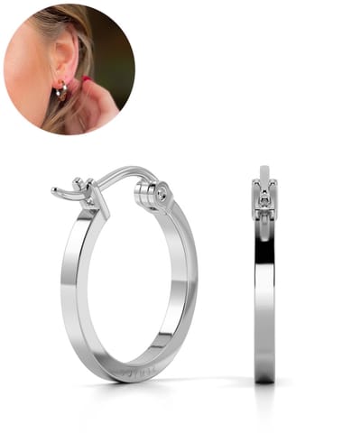 Semyco Oorbellen Dames – Oorringen 18 mm (medium) – Zilverkleurig - Waterproof – Giftbox – Antares