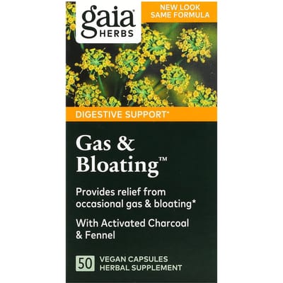 Gas- en opgeblazen gevoel verlichting, 50 vegetarische capsules