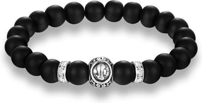 Maagd / Virgo Kralen Armband Heren Dames - Astrologie - Sterrenbeeld - Zwart - Armbanden - Papa Cadeau Voor Mannen - Vaderdag