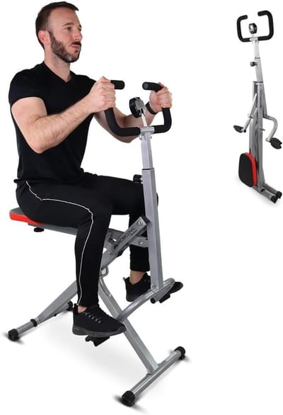 Roeitrainer Fitnessapparaat - Krachtapparaat Thuistrainen - Full Body Workout - Opvouwbaar Ontwerp - Max. 100kg - Zwart