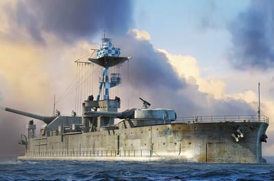 HobbyBoss Modelbouwpakket Schepen - 86518 HMS Lord Clive – Monitor Lord Clive-klasse - WWI Brits Motorschip Plastic - 1:350 - Modelbouw