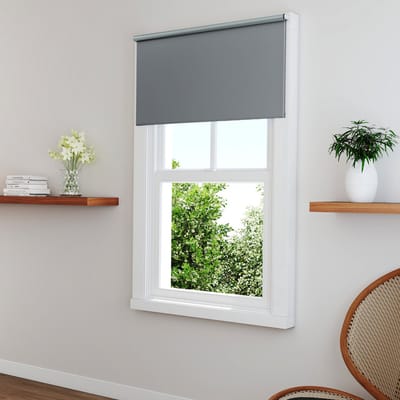 Verduisterende Rolgordijnen - Geen Boren Nodig - UV bestendig - Warmte Isolerend - 100x160cm - Grijs