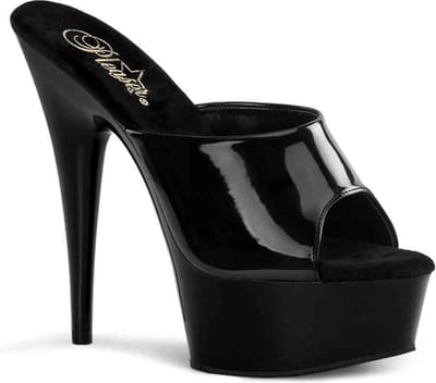 Pleaser - DELIGHT-601 Muiltjes - Paaldans schoenen - 35 Shoes - Zwart