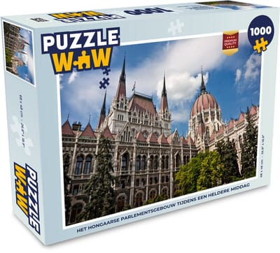 Puzzel Het Hongaarse parlementsgebouw tijdens een heldere middag - Legpuzzel - Puzzel 1000 stukjes volwassenen