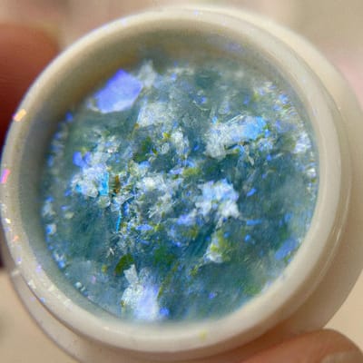 1 Pot Poudre de Paillettes Nacre Iridescentes Ultra-Fines Irrégulières Paillettes Holographiques Scintillantes Manucure Nuage Brocart Flakes gray