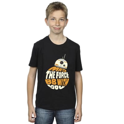 Star Wars Jongens May The Force BB8 T-Shirt (Zwart)
