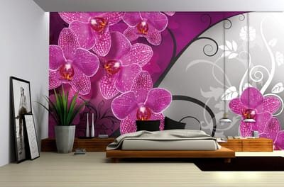 Poster | Grijs , Roze | 104 x 70,5 cm