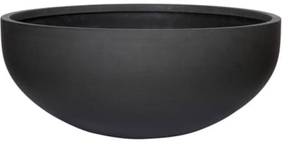 Pottery Pots - Plantenbak - (S) Morgana M - Ø53.5cm x H22.5cm - Indoor en Outdoor - Volcano Black