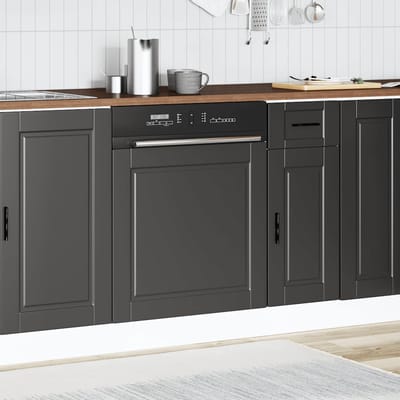 vidaXL - Vaatwaspaneel - Porto - 60x1,5x57 - cm - bewerkt - hout - zwart