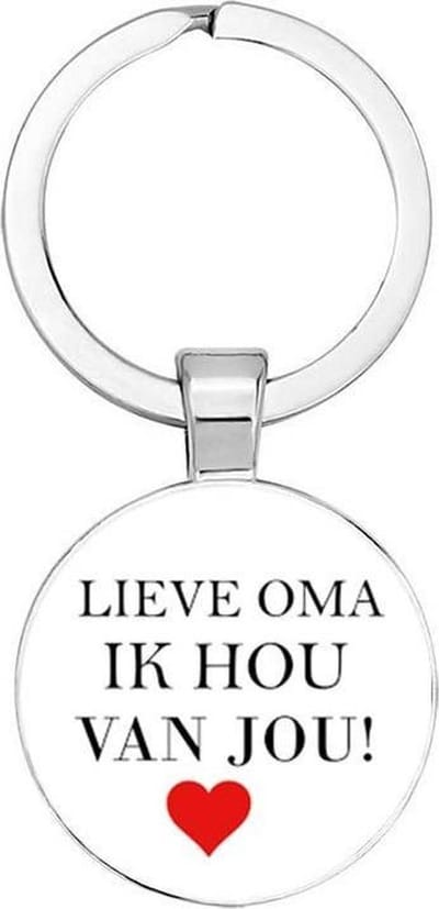Akyol - Lieve oma ik hou van jou Sleutelhanger - Oma - Geliefde - Leuke kado voor je oma - 2,5 x 2,5 CM