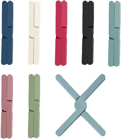 Dailygoods- Trivetset 7-delig - Opvouwbare Hittebestendige Trivets - Antislip - Ruimtebesparend - Panbeschermers voor Hete Potten - Siliconen - Onderzetters