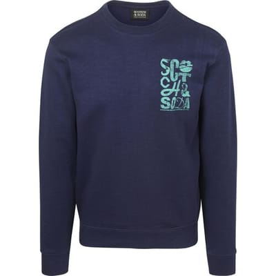 Sweaters Scotch &amp; Soda Sweater Logo Navy