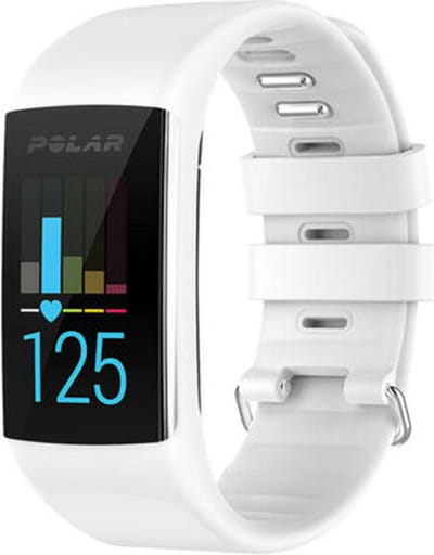 Siliconen Smartwatch bandje - Geschikt voor Polar A360 / A370 siliconen bandje - wit - Strap-it Horlogeband / Polsband / Armband