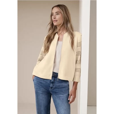 Jas met lange mouwen in Silk-Look