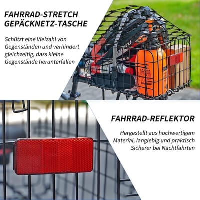 Dailygoods- Fietsmand opvouwbaar - Achtermand - Metalen - Bagagenet - Reflector - Waterdicht - Ruimtebesparend ontwerp - Fietsmand Achter