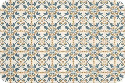 Badmat 90x60 cm - Antislip - Patroon - Klassiek - Kleurrijk - Badmatten voor badkamer - Badkamermat - Douchemat - Badkamer mat