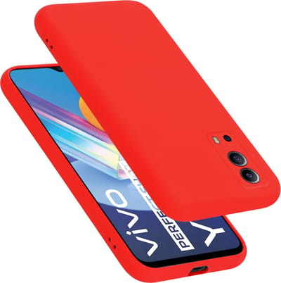 Cadorabo Hoesje geschikt voor Vivo Y52 5G / Y72 5G in LIQUID ROOD - Beschermhoes gemaakt van flexibel TPU silicone Case Cover