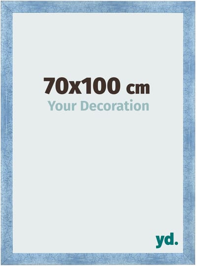 Your Decoration - Fotolijst 70x100 cm - MDF - Helder Blauw Geveegd - Pisa