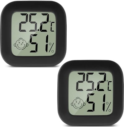 2x Digitale LCD Thermometer en Hygrometer - Temperatuur & Luchtvochtigheid Meter voor Binnen en Buiten