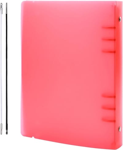 Binder Kaft - Ringband Planner - Notities Organiseren - Mat Oppervlak Zacht PVC - A5 6 Gaten - Rood