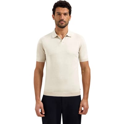 No Excess Pullover Short Sleeve V-Polo Melange Desert  2XL
