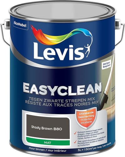Levis - Easyclean Tegen Zwarte Strepen Mix - Shady Brown B80 - Mengverf - 5 L