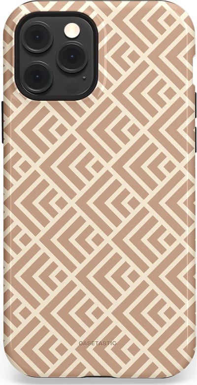 Casetastic Hoesje Geschikt voor Apple iPhone 12/12 Pro Magsafe - Stijlvolle Beschermende Duo-layer Case - Abstract Zand Kunst