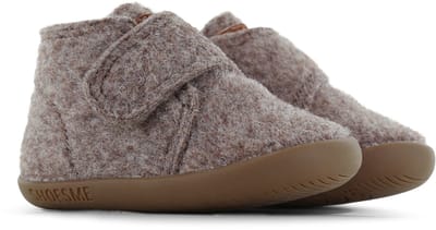Shoesme Taupe Vilten Slofje - Baby Slofjes - Unisex - Taupe - Vilt - Maat 19
