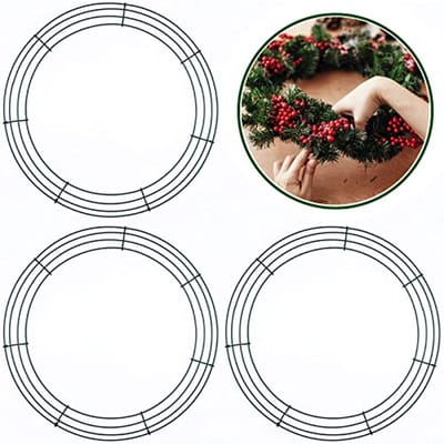 Metalen kerstkransringen 40,6 cm - Grote groene draadkrans frames voor DIY decoratie